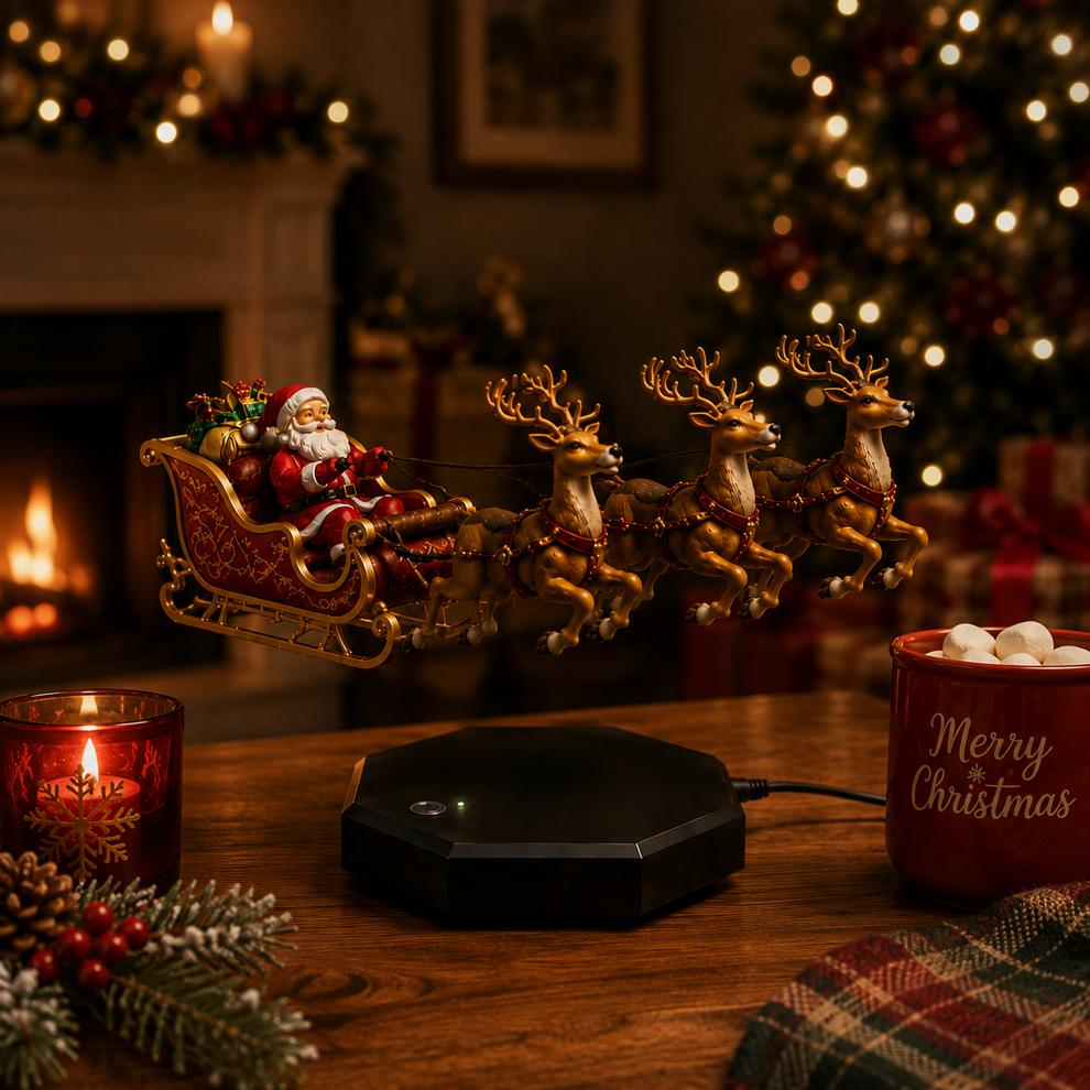 Floating Santa sleigh Christmas decoration
