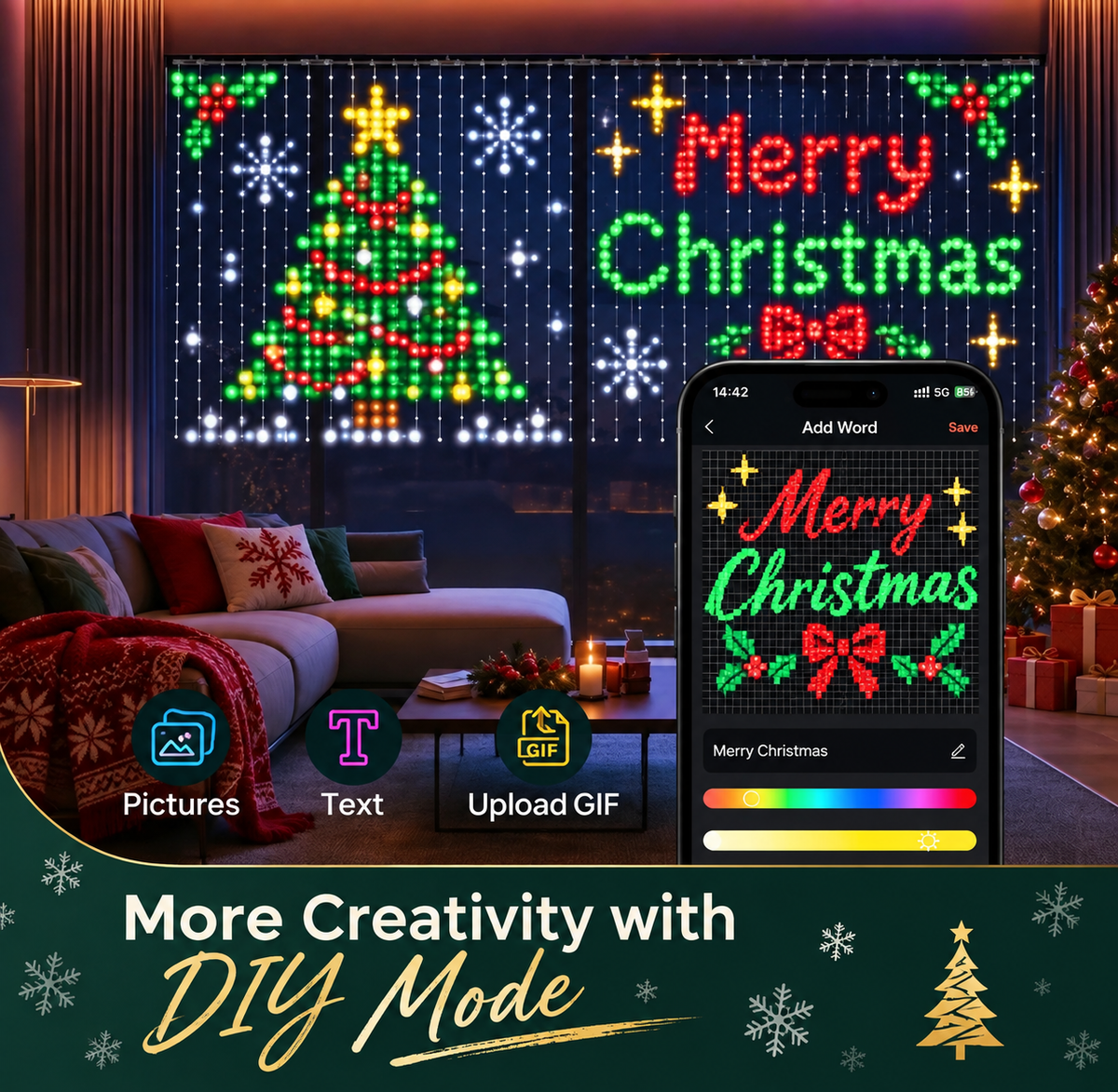 Christmas Glow Curtain