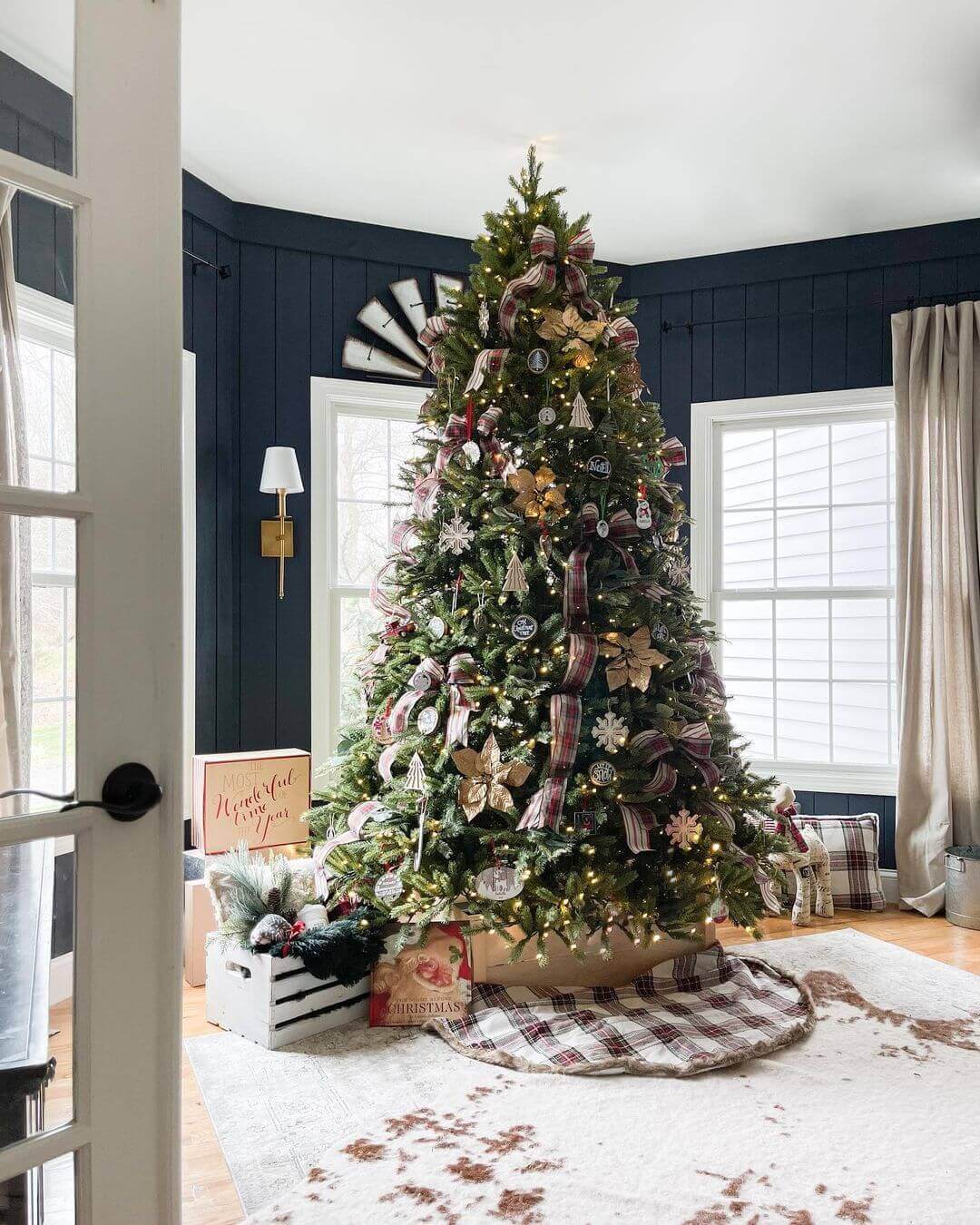 10' King Fraser Fir Artificial Christmas Tree with 2100 Warm White & Multi-Color LED Lights