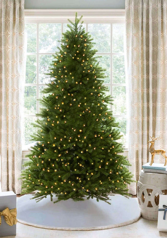 9' King Fraser Fir Artificial Christmas Tree with 1800 Warm White & Multi-Color LED Lights