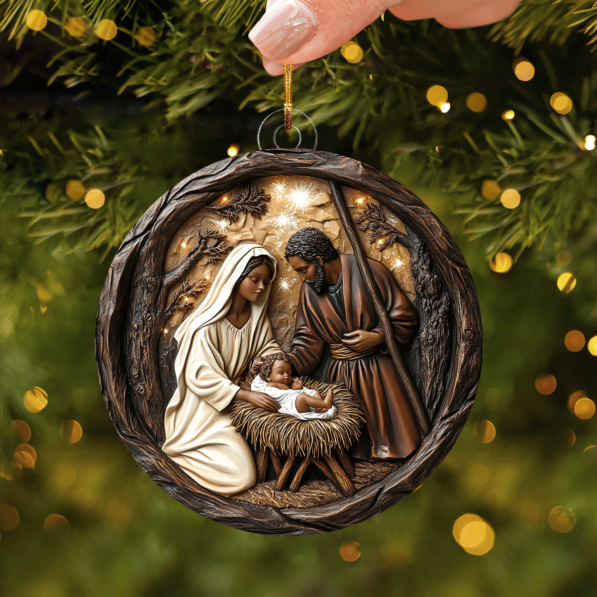 Pure Christmas Grace Mica Ornament NCU0TL094