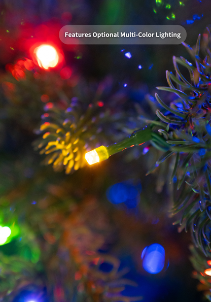 10' King Fraser Fir Artificial Christmas Tree with 2100 Warm White & Multi-Color LED Lights