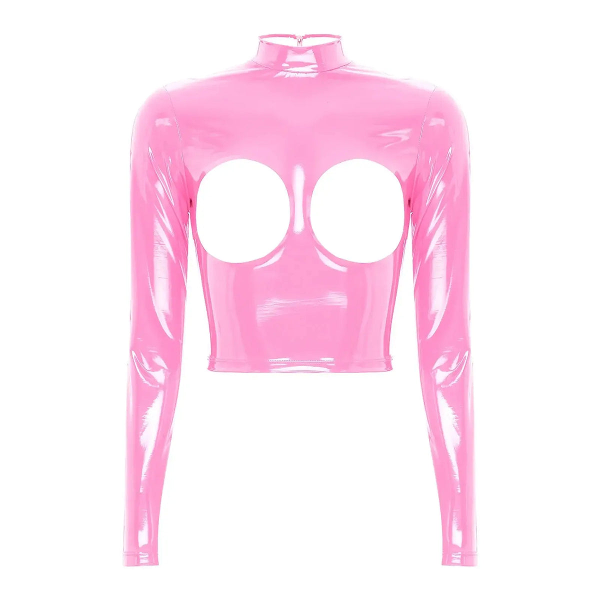 Glossy Leather Crop Top