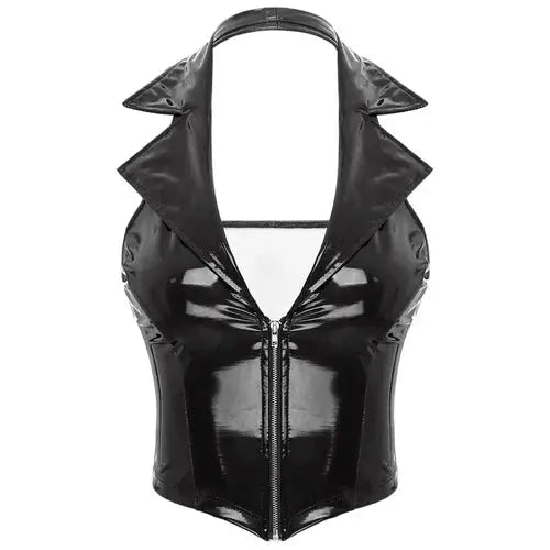 Leather Crop Tops