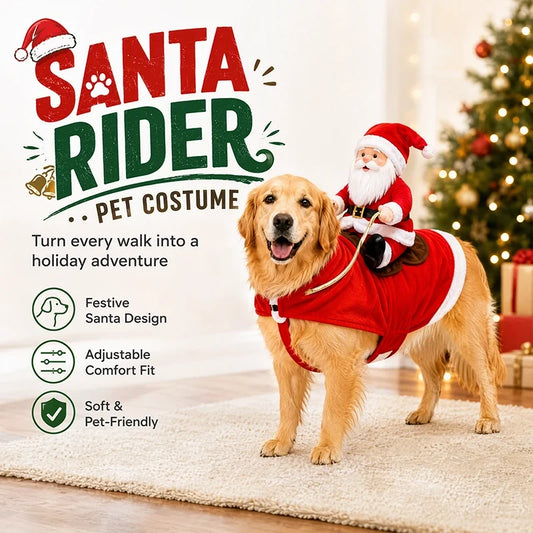 Christmas Rider Costume for Dogs