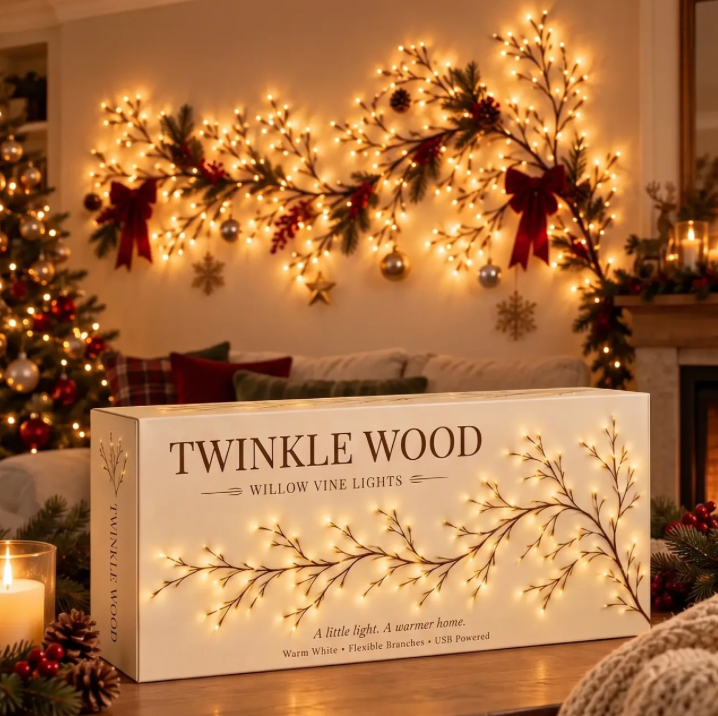 Twinkle Wood Willow Vine Lights