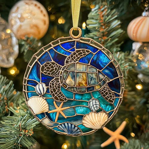 Sea Star Hibiscus Mica Ornament NCU0PT086