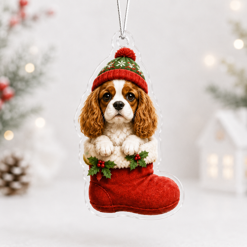 Sock Cavalier King Charles Spaniel Mica Ornament NCU0NT063