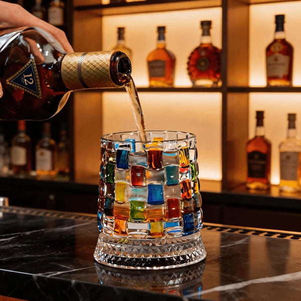 🔥2026 latest model premium illuminated rotating whisky glass🔥