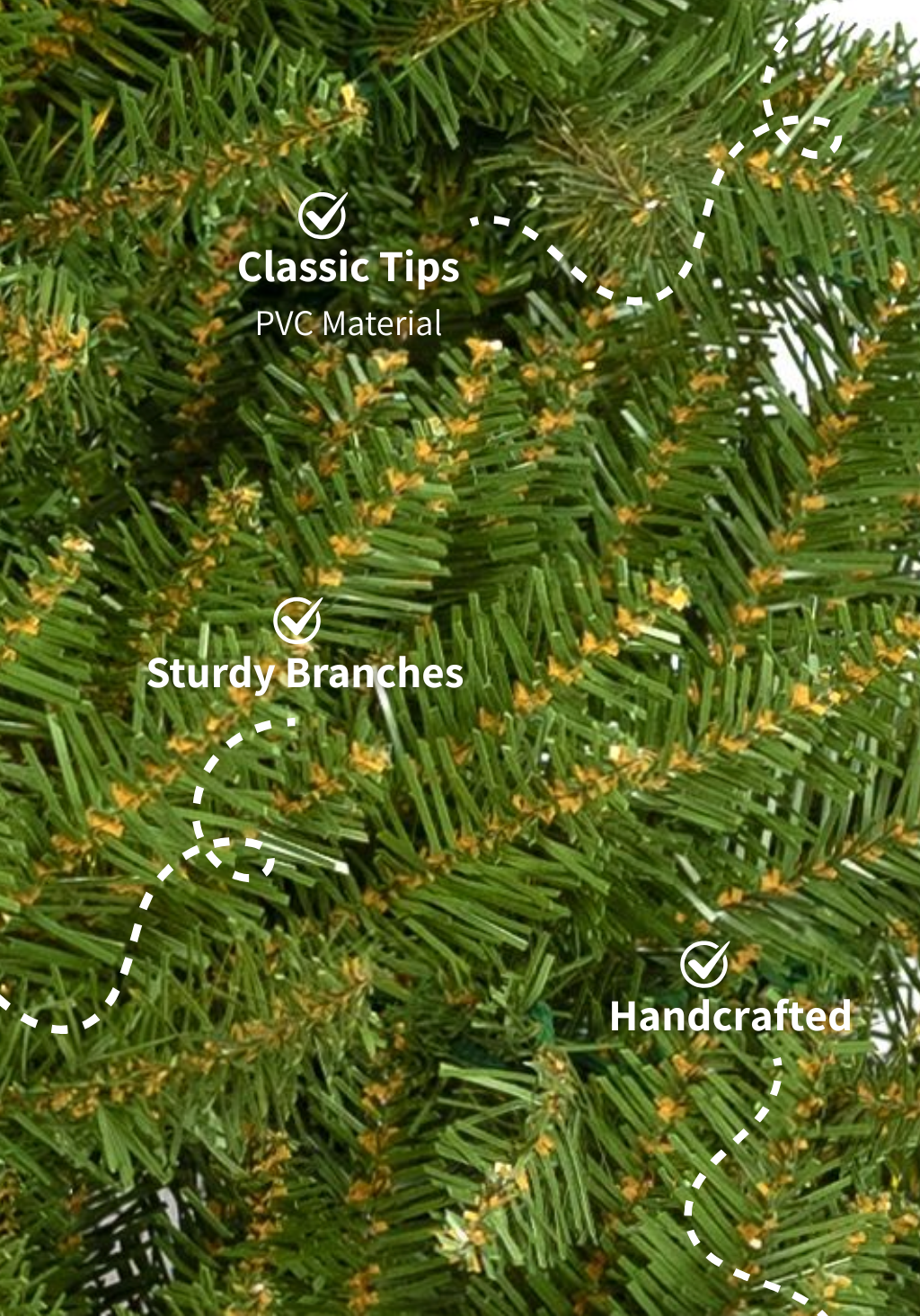 7.5' Yorkshire Fir Slim Artificial Christmas Tree with 500 Warm White LED Lights