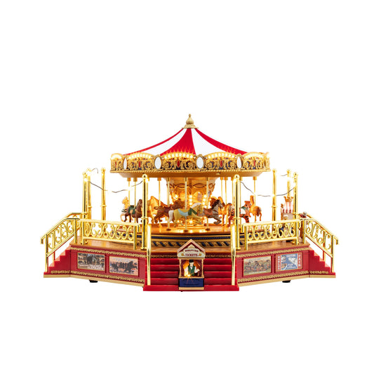 14 in. Animated Worlds Fair Boardwalk Carousel