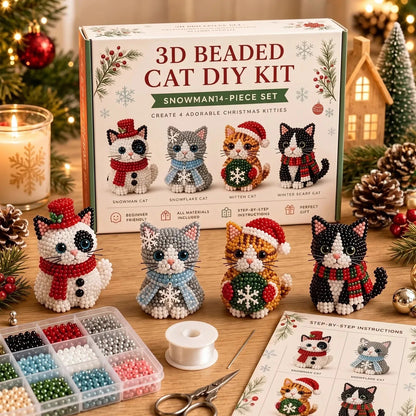 DIY 3D Beaded Christmas Ornament Craft Kit — 8 Festive Sets